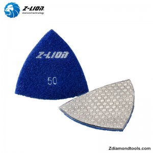 ZL-QH18真空ろう付けダイヤモンド三角形研磨パッド