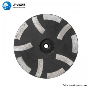 ZL-30スレッド付き4インチ耐久性樹脂充填カップホイールダイヤモンド